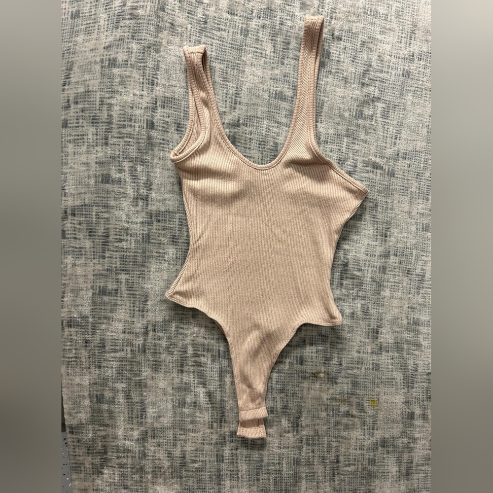 JLUXLABEL Ribbed Bodysuit - Cream - Picture 5 of 6